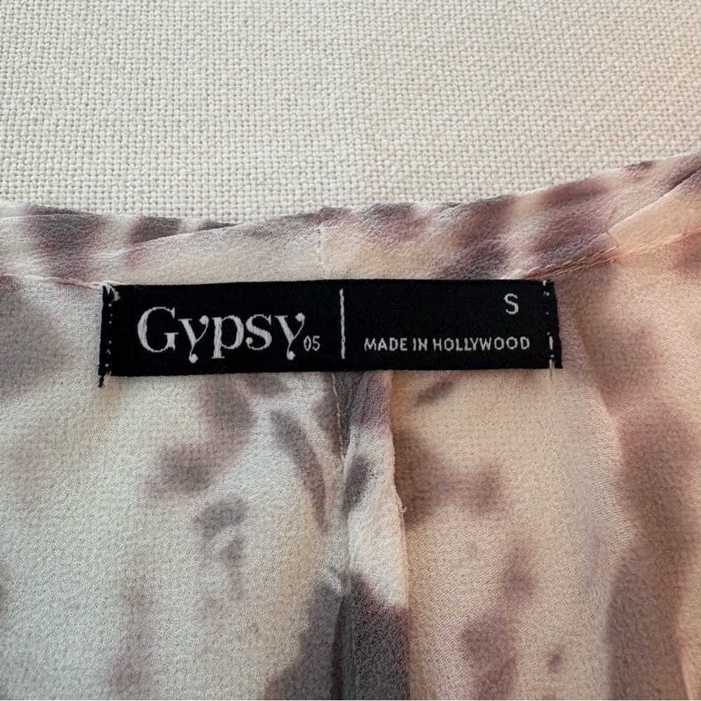 GYPSY 05 Made in Hollywood Silk Oversized Long Tie Dye Top! Gorgeous Bohemian. - Picture 9 of 14
